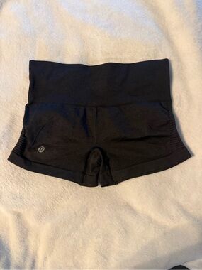 lululemon athletica Black High-Waist Athletic Shorts